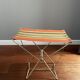 Camping seat beach fabric metal holiday vintage fishing