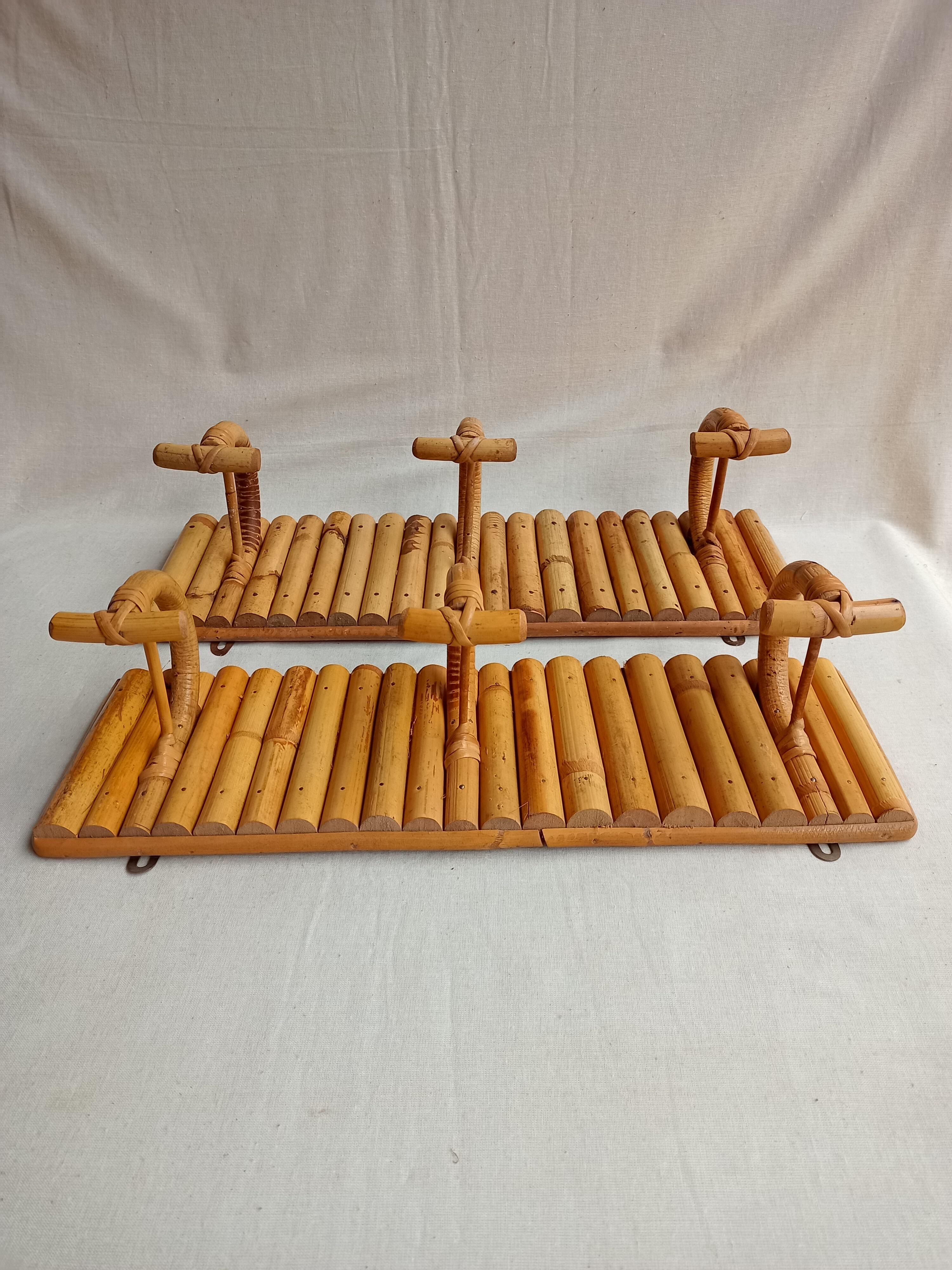 Wall bamboo doormanteaux (set of two)