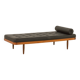 Danish vintage teak daybed in black leather | mid century modern | 1960s
