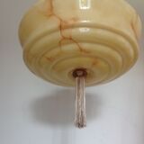 Vintage marbled glass globe ceiling light 50s 60s
