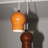 Lampe suspendue en argile verte