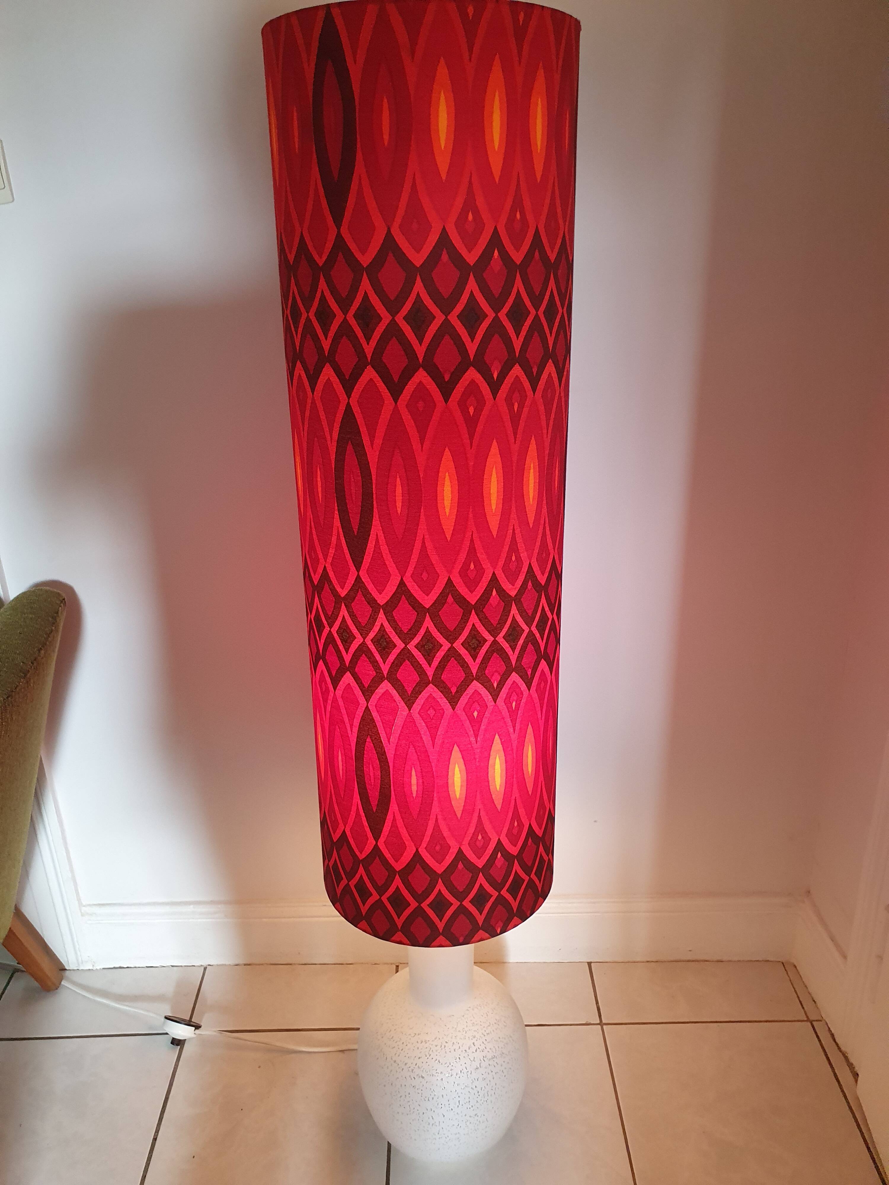 Doria Leuchten 2-light opaline floor lamp