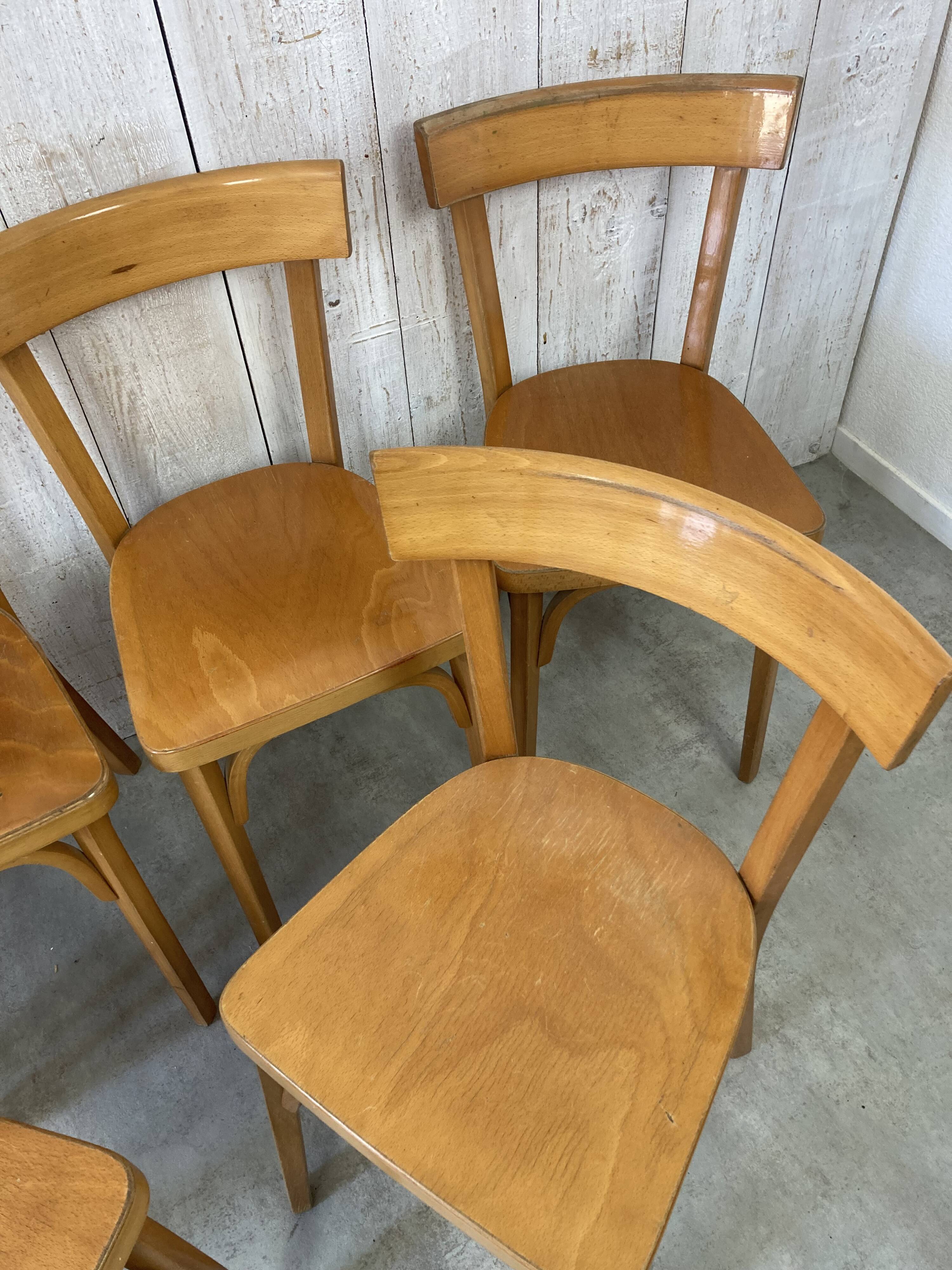 Ensemble de 6 chaises bistrot Baumann