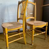 Duo of mulched Provencal chairs