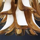 Chandelier 36 vintage cognac elements