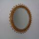 Small Filigree Italian Bamboo Mirror, 1950s