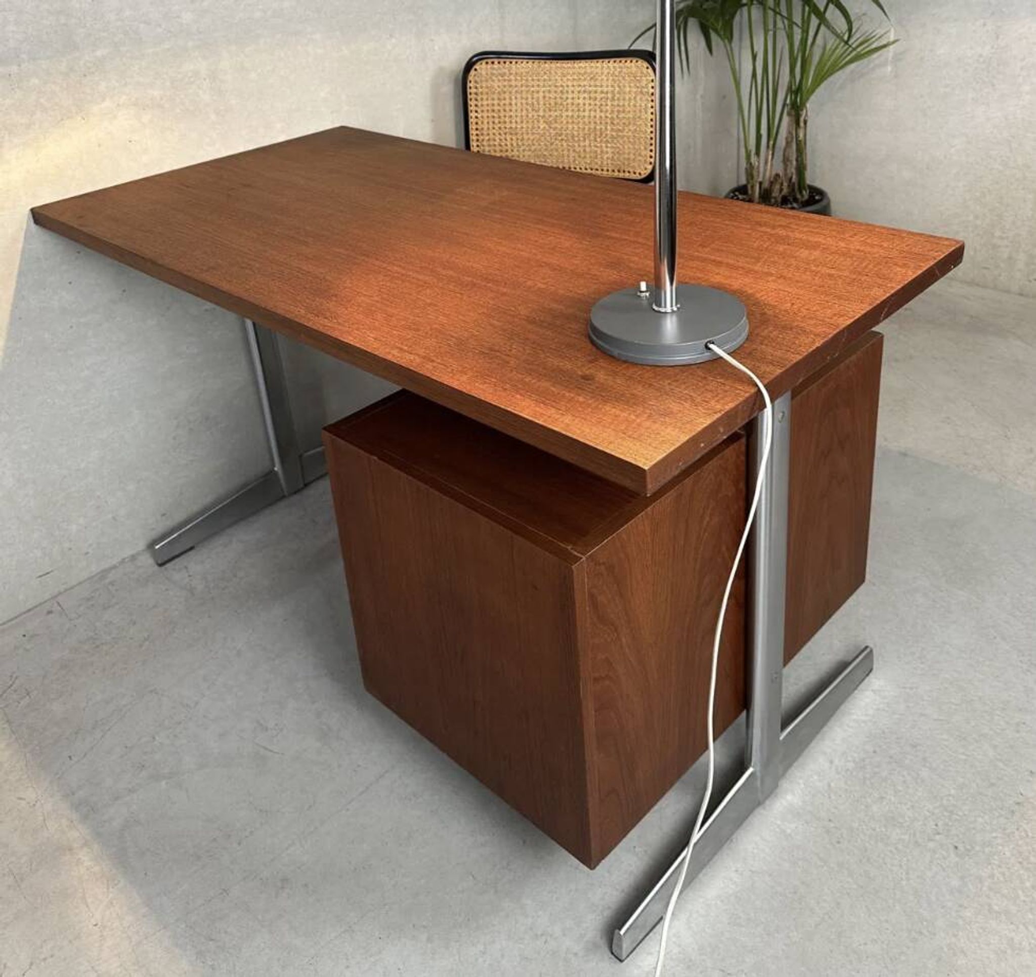 Scandinavian desk in wood and metal by Cees Braakman - Pastoe, design 1970
