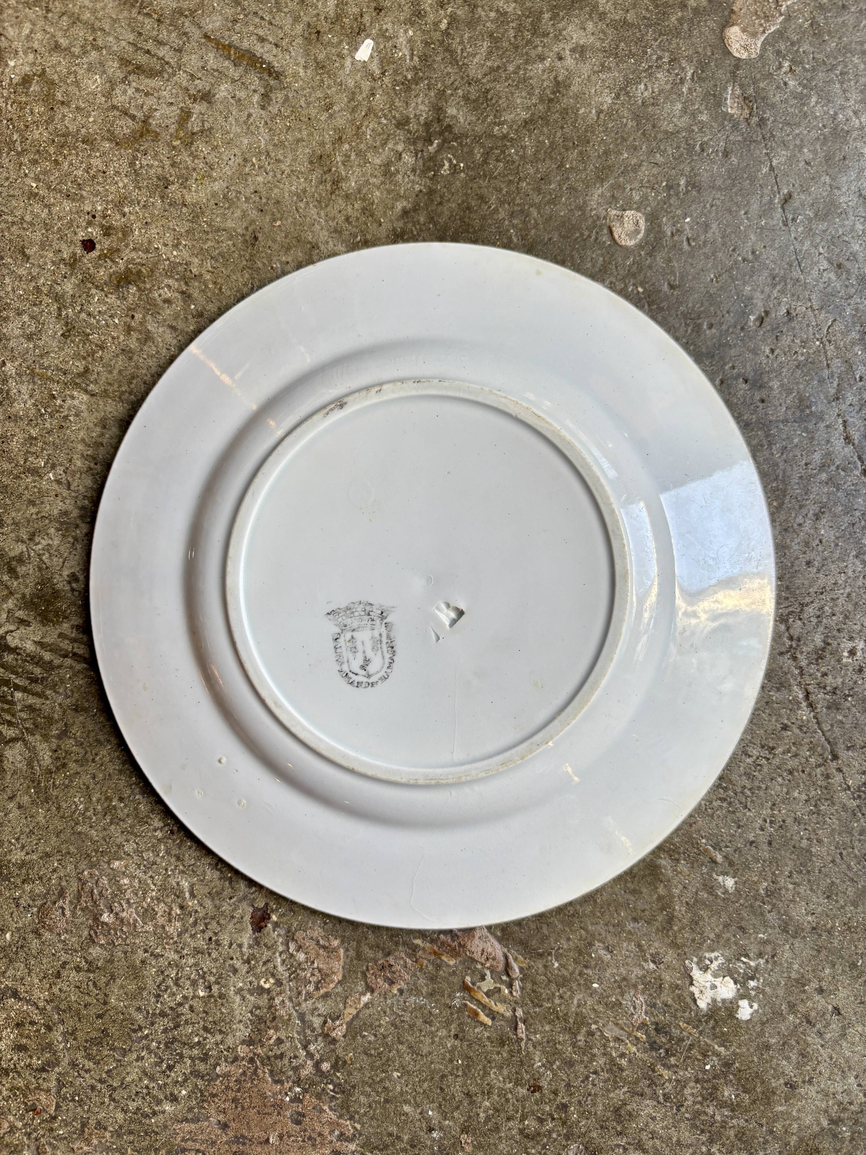 St Amand dessert plate in white earthenware