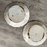 Set of 2 decorative earthenware plates from Desvres