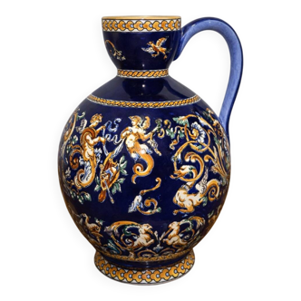 Large jug / decorative pitcher in earthenware – Gien France