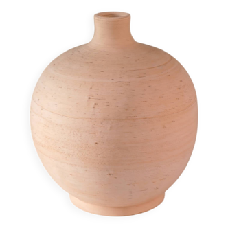 Unglazed ceramic ball vase