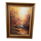 Peinture paysage huile sur toile signée