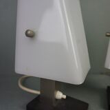 Set of 2 vintage Plexiglas luminaires