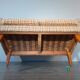 2-seater sofa in teck and beige wool, vintage scandinavian 1960s