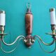 Paire de grandes appliques murales bougeoirs anciennes