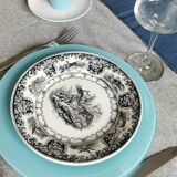 Set of 6 Longwy Huart & Nothomb earthenware plates
