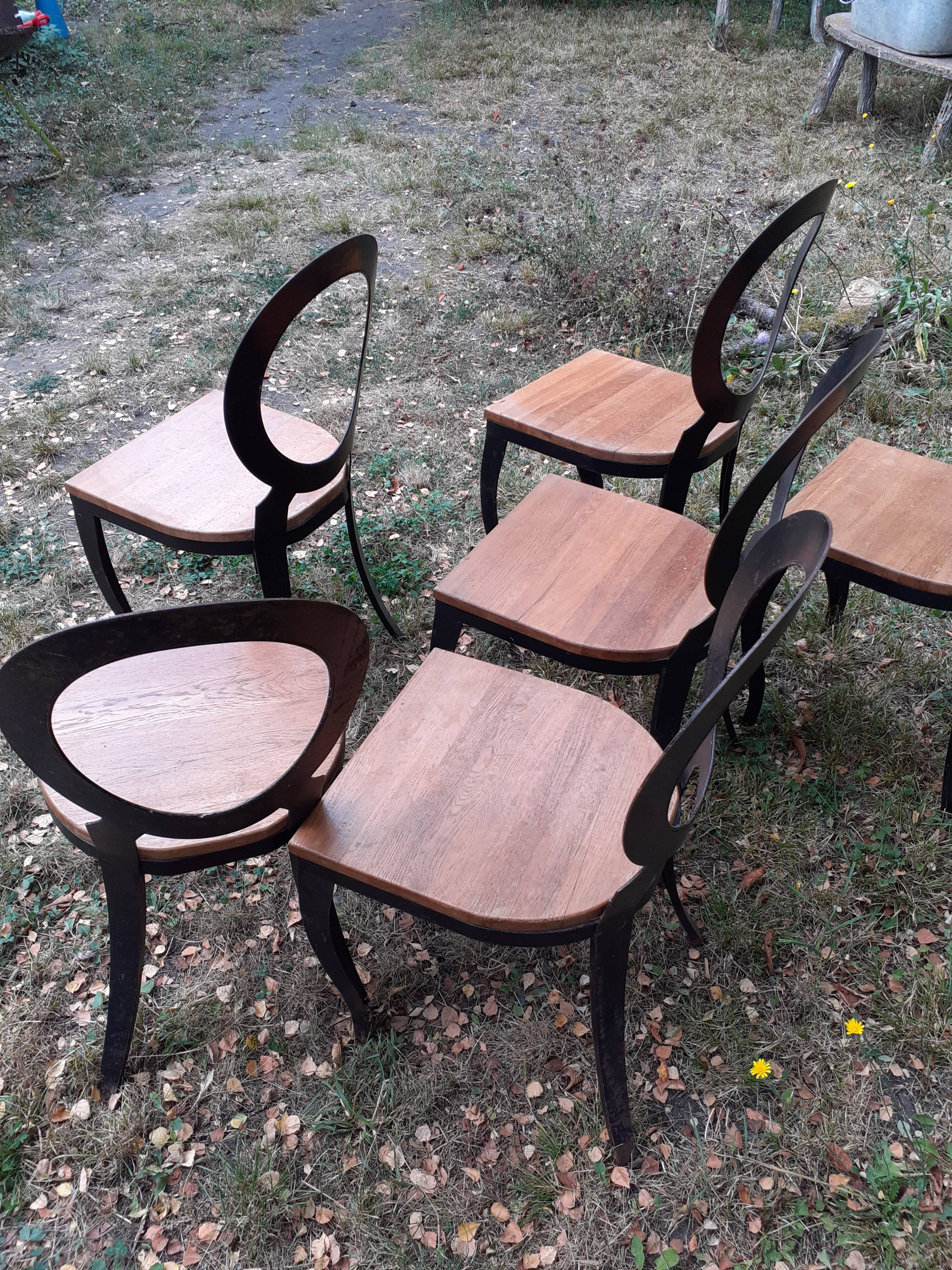 6 chairs 80s Louis XVI style