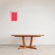 Brutalist extendable table in pine, Rainer Daumiller, Denmark, 1970s.