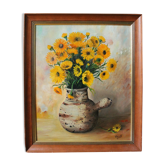 Painting by Viollet F. "Bouquet of yellow flowers"