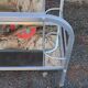 Modernist mirrored bar cart
