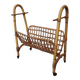 Porte revues vintage rotin et bambou