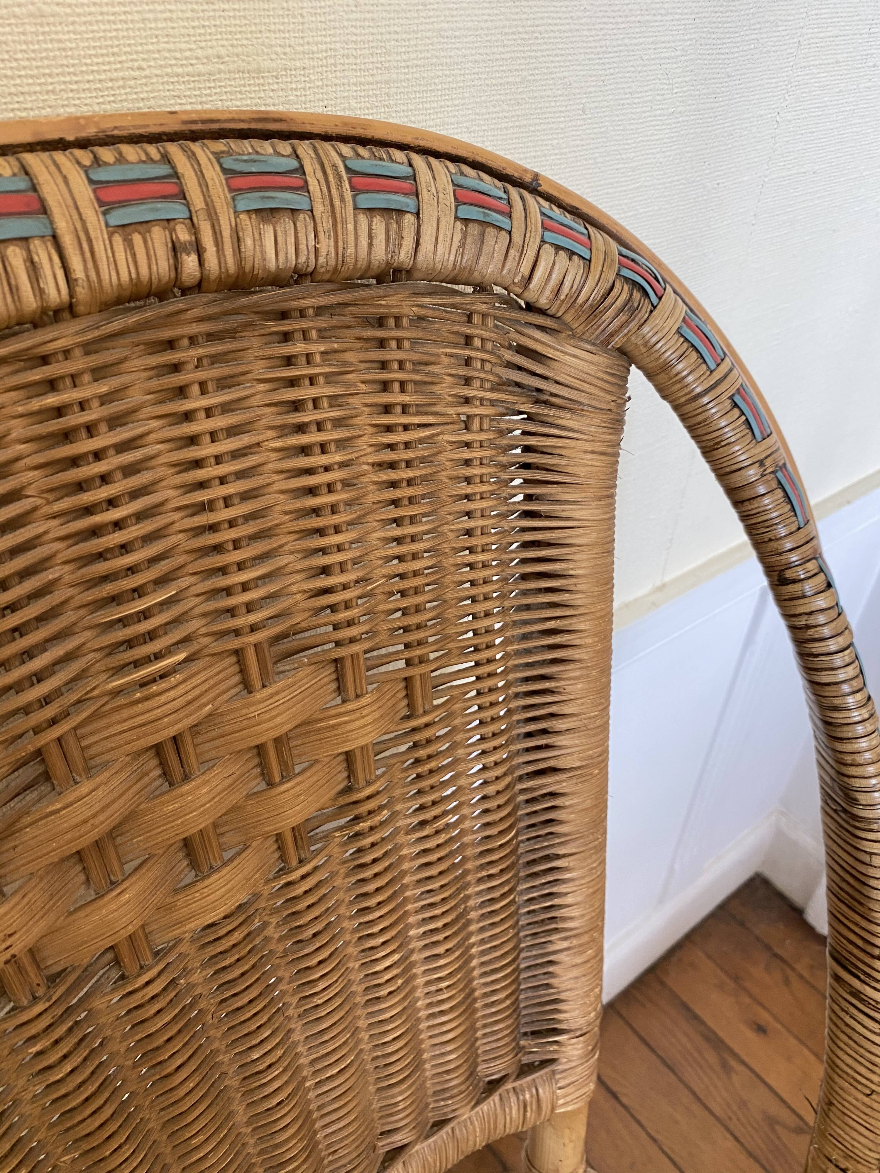 Wicker armchair