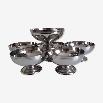 Set of 6 Letang-Rémy stainless steel ice cups