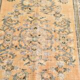 5x8 Mustard & Yellow Bordered Vintage Rug, 160x255Cm