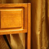 Vintage Italian Modern High Back Bench in Wood, 1950s