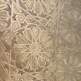 44 cm chiseled brass tray