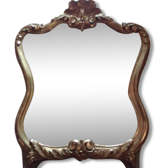 Miroir bois doré 18 ème, miroir au mercure