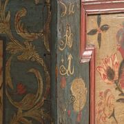 Antique wedding chest painted in pine – Austro-Hungarian Empire, Year 1775