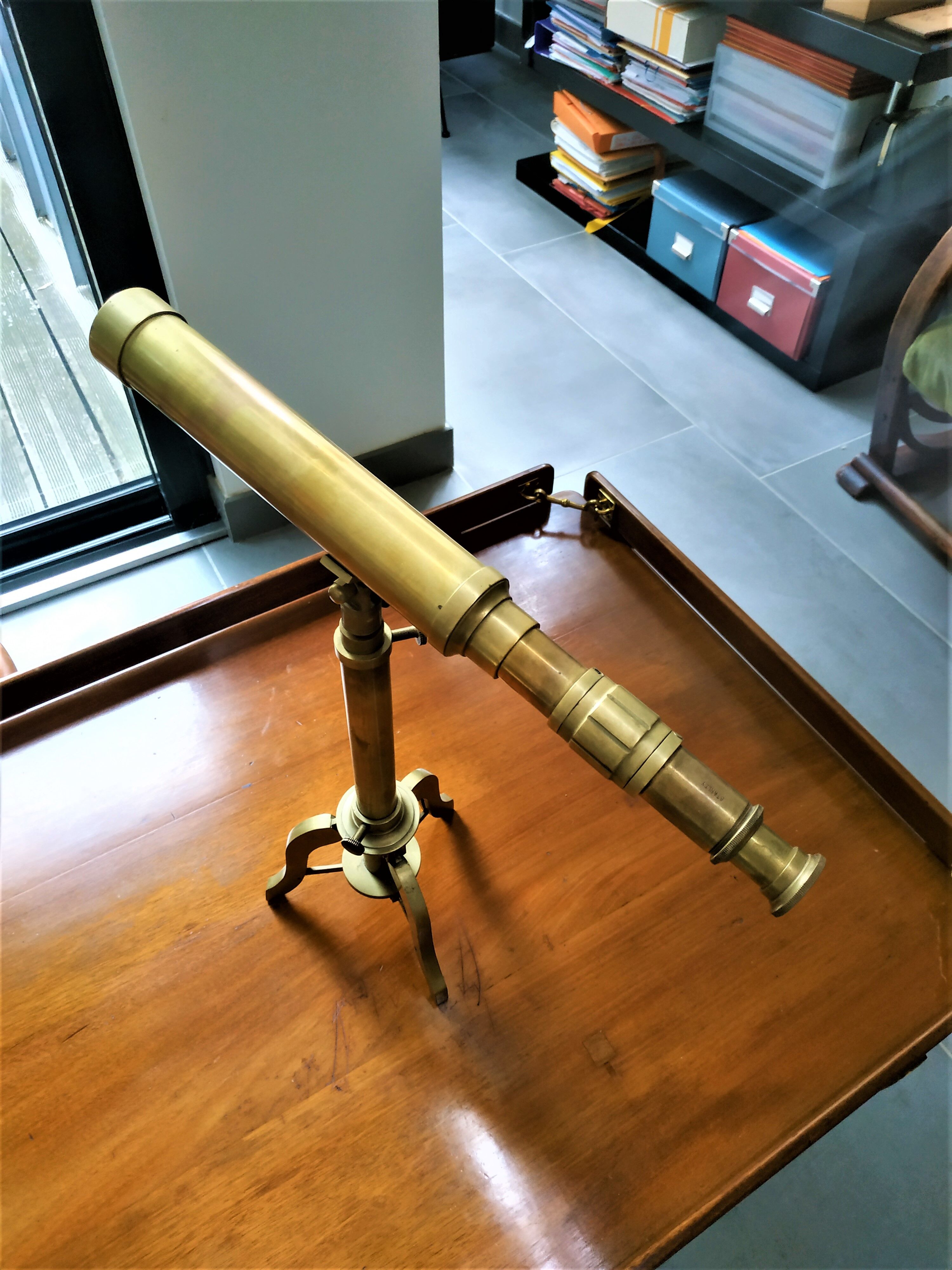 telescope or small telescope mounted on tripod