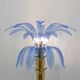 Mid-Century Modern Murano Glass and Brass Palm Tree Floor Lamp