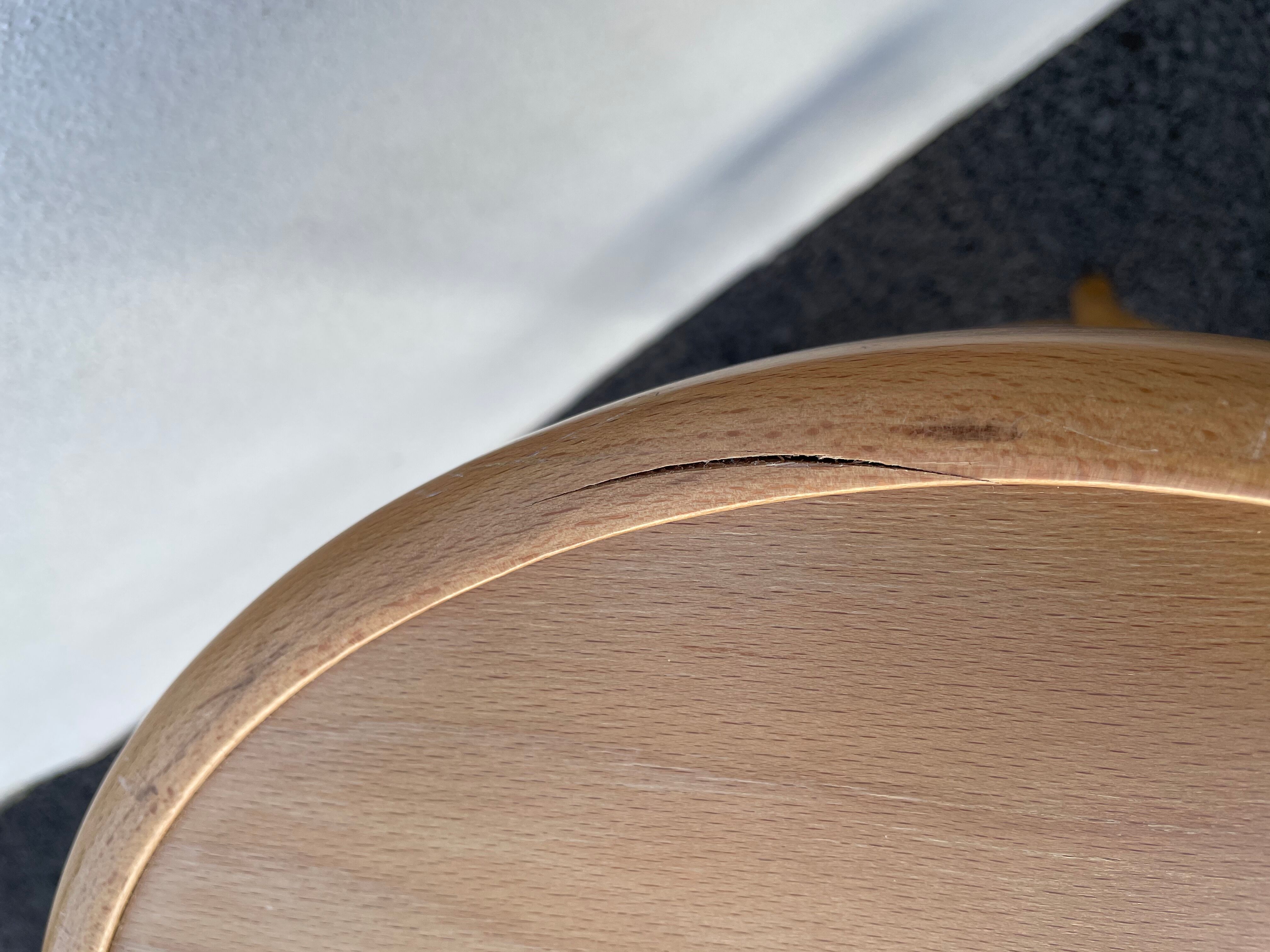 Curved wooden bar stool