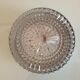 Round ceiling lamp in structured glass vintage 60s-70s