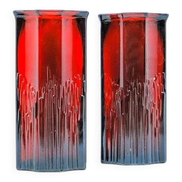 Pair of Ruby Vases NEW LOOK