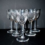 Set of 6 junon stemmed glasses cristallerie lorraine lemberg dlg chantilly h13.5