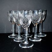 Set of 6 junon stemmed glasses cristallerie lorraine lemberg dlg chantilly h13.5