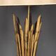 A french gilt wrought iron floor lamp, attributed to maison bagues c.1970