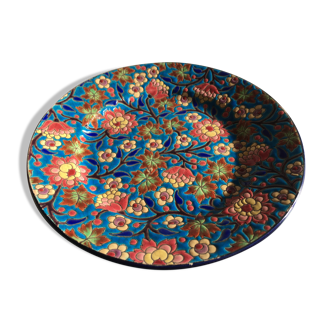 Plate of Longwy enamels