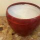 Burgundy glazed ceramic planter