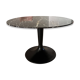 Round table AMPM in black/brown marble + Tulip base _ Diameter 120 cm