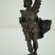 Silver bronze torch pair Paul Dubois
