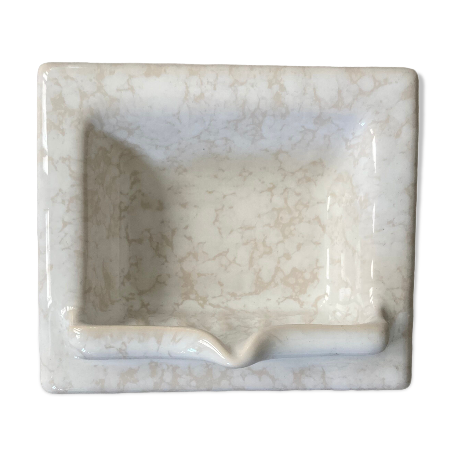 Wall mounted ceramic soap dish