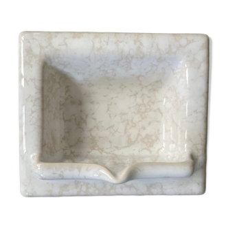 Wall-mounted ceramic soap holder
