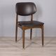 Set of 8 vintage 1960s wood and leather chairs designed by anonima castelli