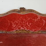 Provencal Bench in Carved Walnut in Louis XV Style, Late 19th Century