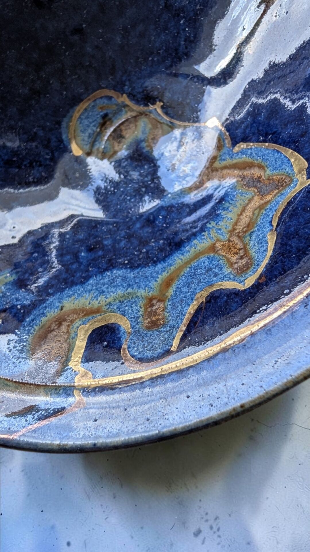 Signed glazed ceramic cup – vintage