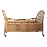 Rattan baby bed